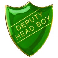 School Shield Badge (Deputy Head Boy) Green 1.25in