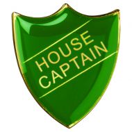 School Shield Badge (House Captain) - Green 1.25in