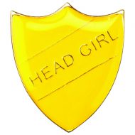 School Shield Badge (Head Girl) Yellow 1.25in