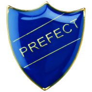 School Shield Badge (Prefect) Blue 1.25in