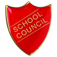 School Shield Badge (School Council) Red 1.25in