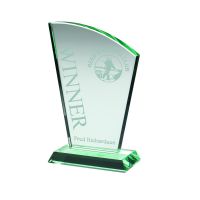 Jade Glass Sail Plaque (15mm Thick) 7.75in