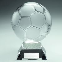 Large Clear Glass Football Trophy 6.5in : New 2019