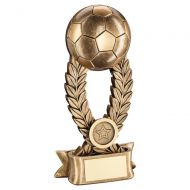 Bronze Gold Football On Wreath Riser with Ribbon Base Trophy Award 8in : New 2020