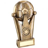 Bronze/Gold Football Crown Flatback Trophy - 5.75in