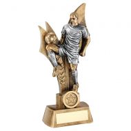 Bronze Pewter Knee Control Male Football Figure Trophy Award 7.75in : New 2020
