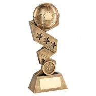 Bronze Gold Football On Zig Zag Star Ribbon Trophy Award 8in : New 2020
