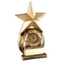 Bronze Gold Football With Gold Star Trophy 4.75in : New 2019