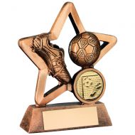 Bronze/Gold Resin Football Mini Star Trophy 3.75in