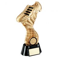 Gold-Black Football Boot On Twisted Net With Plate - 12in : New 2022