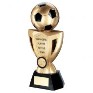 Bronze-Pewter-Gold Football On Cup With Plate - Managers Player 10in : New 2022