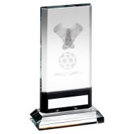 Clear-Black Glass With Lasered Football Image And Plate (15mm Thick) - 6.75in : New 2022