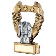 Bronze Pewter Gold Martial Arts 3 Star Wreath Award Trophy 6.25in : New 2019