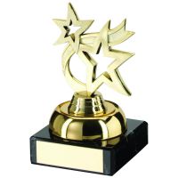 Gold Plastic Marble Dancing Star Trophy 3.75in