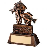 Bronze/Gold Resin Angling Trophy 6.25in