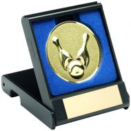 Black Plastic Box with Ten Pin Insert Trophy Award Gold 3.5in : New 2020