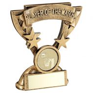 Bronze-Gold Player Of The Match Mini Cup With Netball Insert And Plate - 3.75in : New 2022