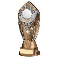 Bronze/Silver Diamond Column + 'GOLF' Disc and Plate (1in Centre) - 8in - 203mm - NEW 2025