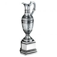 Painted Silver Golf  Claret Jug Trophy - 12in