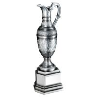 Painted Silver Golf  Claret Jug Trophy - 8in