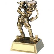 Male Comic Funny Golf Figure Trophy 5.5in Bronze/Gold 