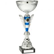 Silver/Blue Stripey Stem Trophy Award - 145in