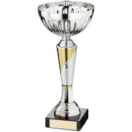 Silver/Gold V Wreath Trophy Award - 7.25in
