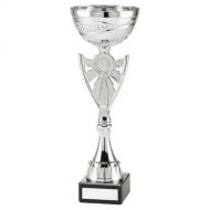 Silver Ray Shield Trophy Cup With Plate - 11in : New 2022
