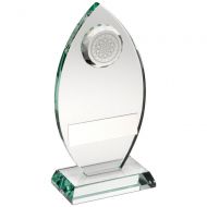 Jade Glass Plaque With Dartboard Trophy Award - 5.75in : New 2018