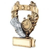 Bronze Pewter Gold Athletics 3 Star Wreath Award Trophy 7.5in : New 2019