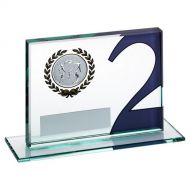Jade Glass Plaque With Multi Athletics Insert And Plate Silver 2nd - 3.25 X 4in : New 2022