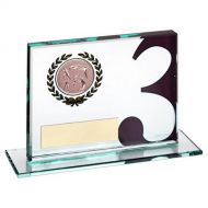 Jade Glass Plaque With Multi Athletics Insert And Plate Bronze 3rd - 3.25 X 4in : New 2022