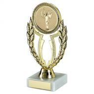 Gold Plastic Wreath Holder On Marble Trophy - 6.75in : New 2022