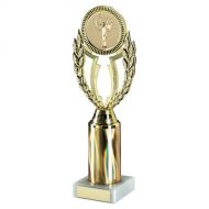 Gold Plastic Wreath Holder On Marble Trophy - 9.75in : New 2022