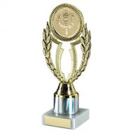 Gold-Silver Plastic Wreath Holder On Marble Trophy - 7.75in : New 2022