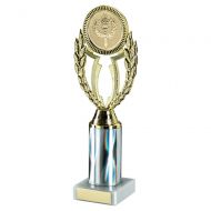 Gold-Silver Plastic Wreath Holder On Marble Trophy - 9.75in : New 2022