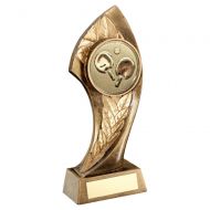 Bronze Gold Twisted Leaf With Table Tennis Insert Trophy 8.75in : New 2019