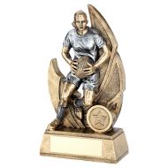 Bronze Pewter Female Womens Rugby Figure On Backdrop Trophy Award 7.25in : New 2020