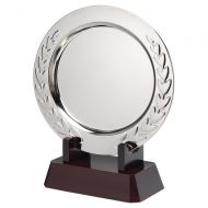 Silver Plated Laurel Salver On Wooden Stand 286mm : New 2020