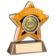 Mini Star House Trophy Bronze/Gold/Yellow 3.75in