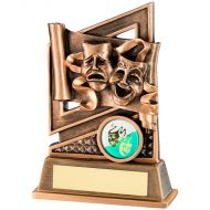 Bronze/Gold Drama Diamond Series Trophy 5.25in