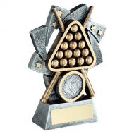 Pewter-Gold Pool-Snooker Star Spiral With Plate - 5.75in : New 2022