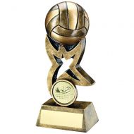 Bronze/Gold Volleyball On Star Trophy Riser Trophy 7in