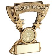 Bronze-Gold Player Of The Match Mini Cup With Cricket Insert And Plate - 3.75in : New 2022