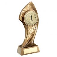 Bronze Gold Centre Holder With Twisted Leaf Trophy (2in Centre) 7in : New 2019