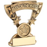 Bronze/Gold Man Of The Match Mini Cup Trophy Award - 3.75in : New 2018