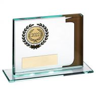 Jade Glass Plaque With Number And Plate - Gold 1st 3.25 X 4in : New 2022