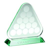 Jade Glass Triangle Plaque Pool/Snooker Balls (10mm Thick) 6.75in