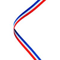 Narrow Medal Ribbon Red/White/Blue 30 X 0.4in