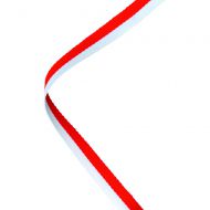 Narrow Medal Ribbon Red/White 30 X 0.4in
